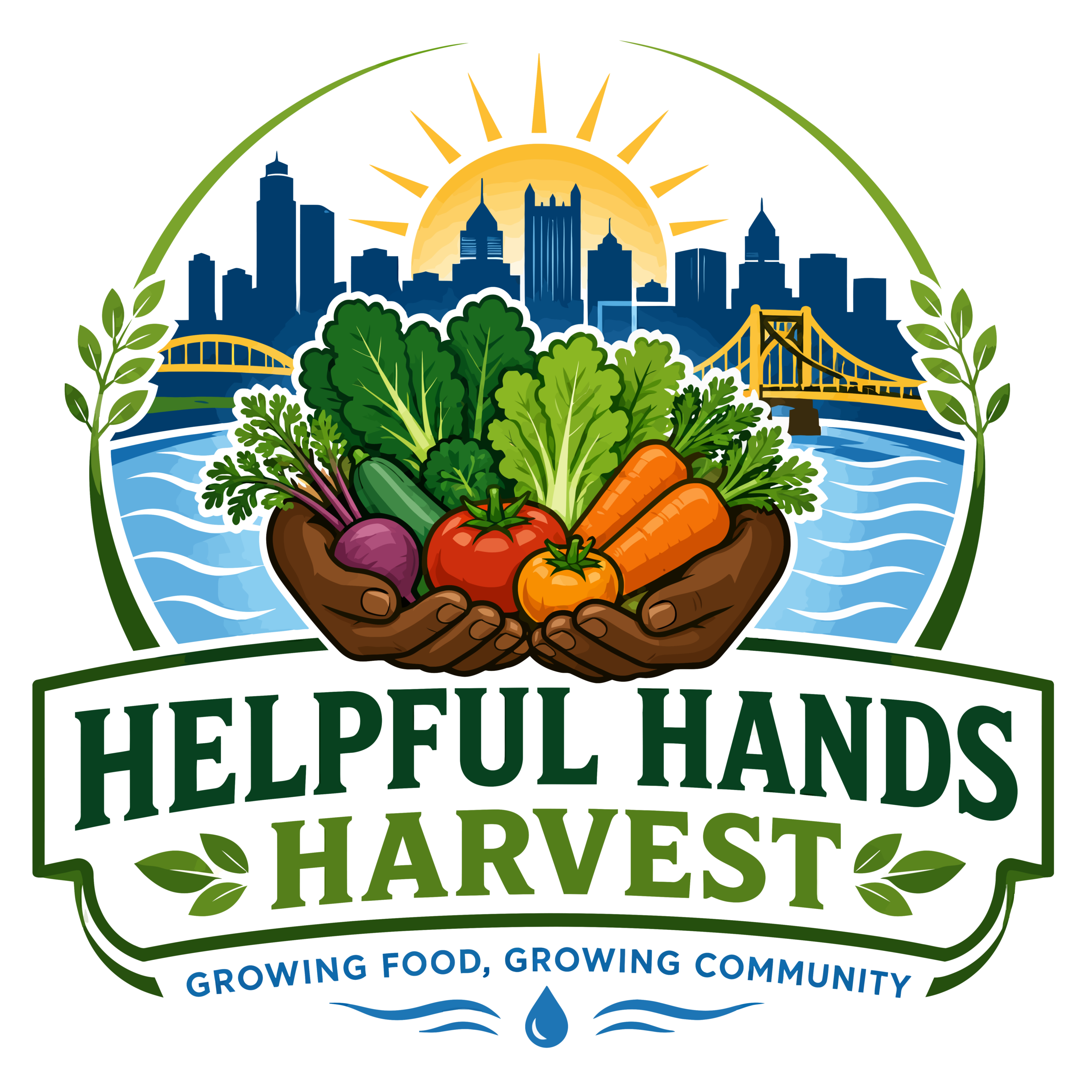 Community members working together in an urban garden